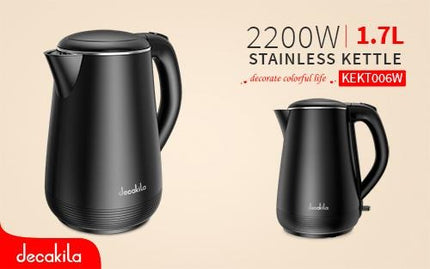 Decakila Stainless Electric Kettle 1.7L 2200W , KEKT006W