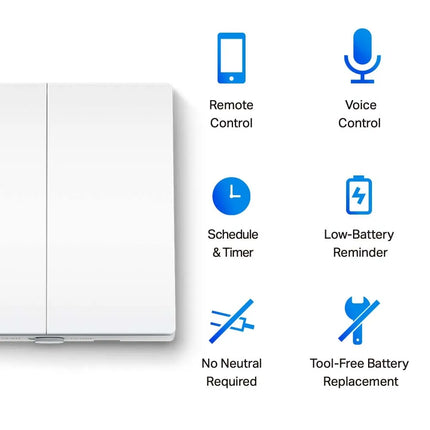 TP-Link Tapo Smart Light Switch 2-Gang 1-Way , S220