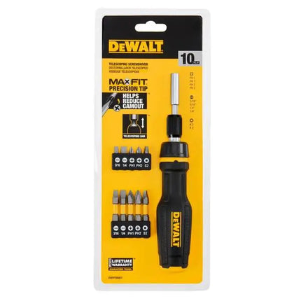 DEWALT MAX FIT Telescoping Multi-Bit Screwdriver Set 10 PC | DWHT68001