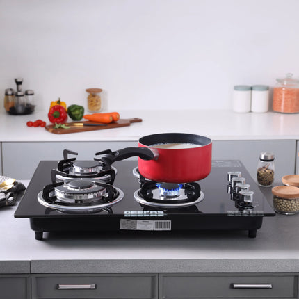 Geepas 4-Burner Glass Gas Hob | GK4410