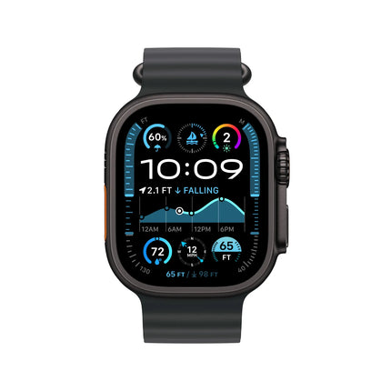 ساعة أبل ووتش ألترا 2 GPS + خلوي 49 مم هيكل تيتانيوم أسود | سوار أوشن أسود