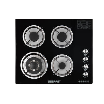 Geepas 4-Burner Glass Gas Hob | GK4410