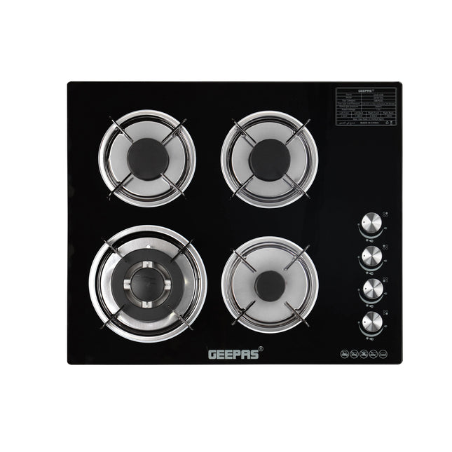 Geepas 4-Burner Glass Gas Hob | GK4410