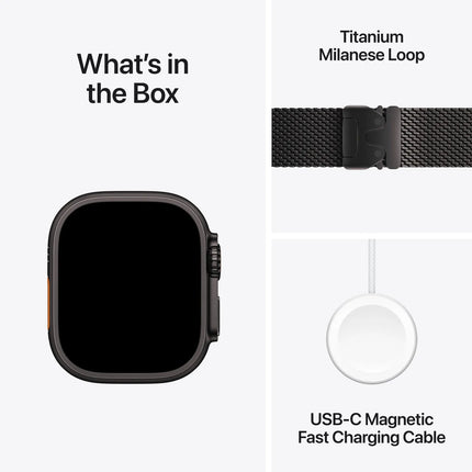 Apple Watch Ultra 2 GPS + Cellular 49 mm Black Titanium Case | Black Titanium Milanese Loop
