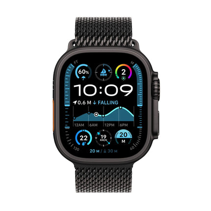 Apple Watch Ultra 2 GPS + Cellular 49 mm Black Titanium Case | Black Titanium Milanese Loop
