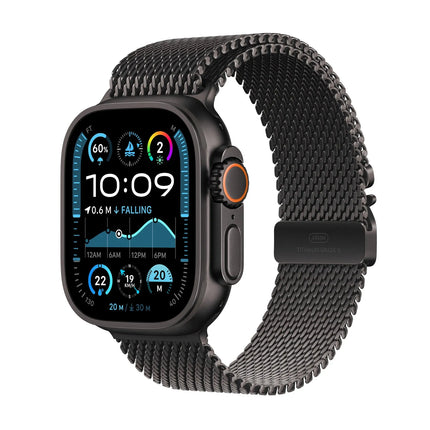Apple Watch Ultra 2 GPS + Cellular 49 mm Black Titanium Case | Black Titanium Milanese Loop
