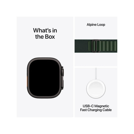 Apple Watch Ultra 2 GPS + Cellular 49 mm Black Titanium Case | Dark Green Alpine Loop