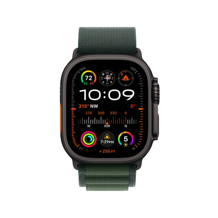 Apple Watch Ultra 2 GPS + Cellular 49 mm Black Titanium Case | Dark Green Alpine Loop