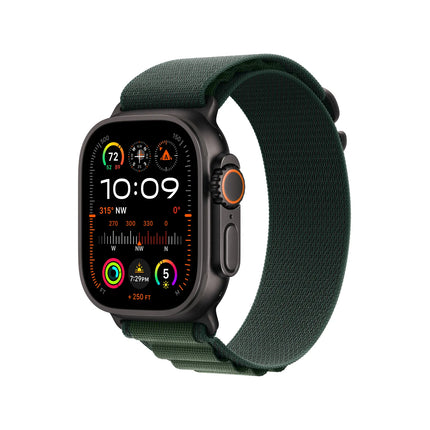 Apple Watch Ultra 2 GPS + Cellular 49 mm Black Titanium Case | Dark Green Alpine Loop