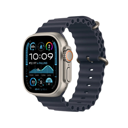 Apple Watch Ultra 2 GPS + Cellular 49 mm Natural Titanium Case | Navy Ocean Band