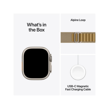 Apple Watch Ultra 2 GPS + Cellular 49 mm Natural Titanium Case | Tan Alpine Loop