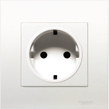 Schneider 16A Schuko Socket with Shutter