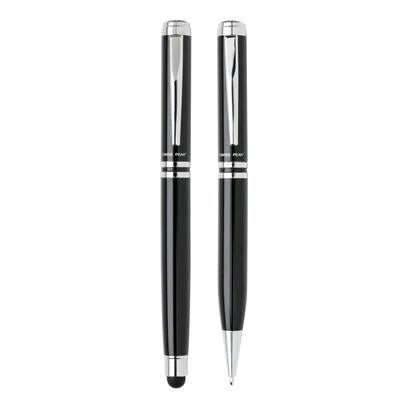 WISW 705Toolmart GiftsDUSCO SET - Swiss Peak Executive Pen Set - Black/Silver