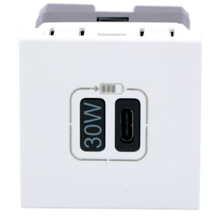 077585LLegrandموزاييك شاحن USB Type-C بقوة 30 واط أبيض