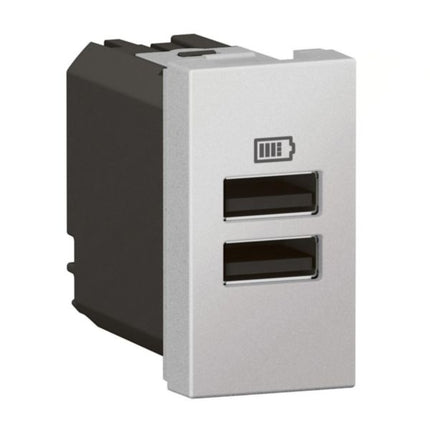 571687Legrandأرتيور وحدة واحدة USB منفذان A+A 3A 15W ألومنيوم ناعم