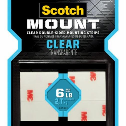 006380602733023Mشرائط التثبيت ثنائية الجانب الشفافة من Scotch-Mount بقوة 12 رطل