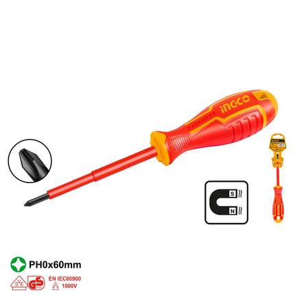 HISD81PH3150INGCOمفك براغي معزول Ingco PH3 150 ملم معتمد VDE