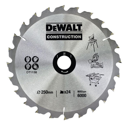 DEWALT CONSTRUCTION BLADE 250 X 30MM  DT1158