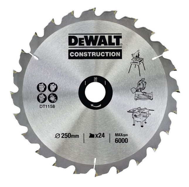 DEWALT CONSTRUCTION BLADE 250 X 30MM  DT1158