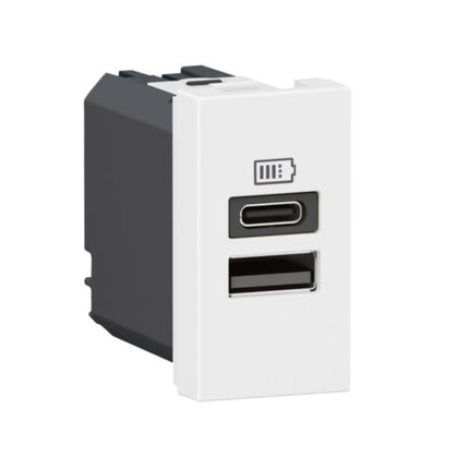 077670LLegrandموزاييك وحدة واحدة USB منفذين A+C 3A 15W أبيض