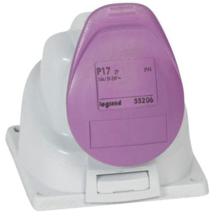 055206Legrandمقبس سطح التركيب ليجراند P17 تيمبرا IP44 16A