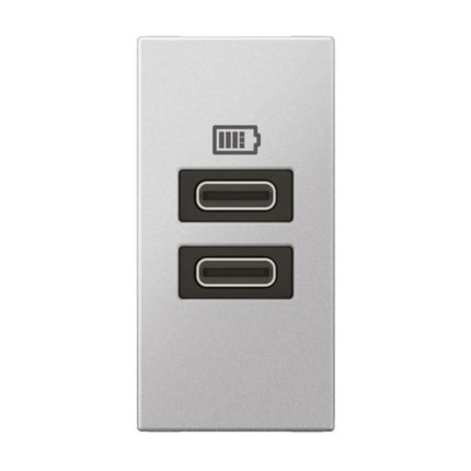 571695Legrandمقبس Arteor USB بمنفذين C+C 3A 15W ألومنيوم ناعم