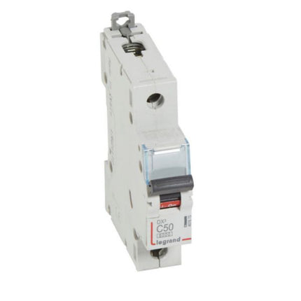 407675Legrandقاطع دائرة Legrand DX3 أحادي القطب 50A بسعة 6kA