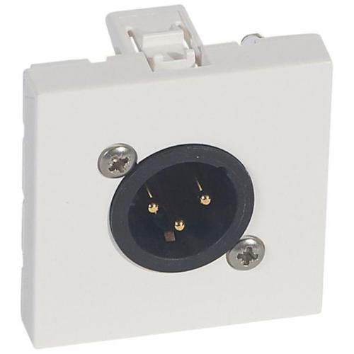 572277Legrandمقبس XLR ثلاثي القطب من Legrand Arteor ذكر بـ 2 وحدات أبيض