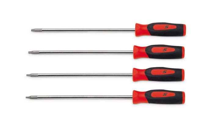 SGTRXL40BRSnap-Onمجموعة مفكات TORX® Instinct® بقبضة ناعمة مقاومة للعبث 4 قطع أحمر