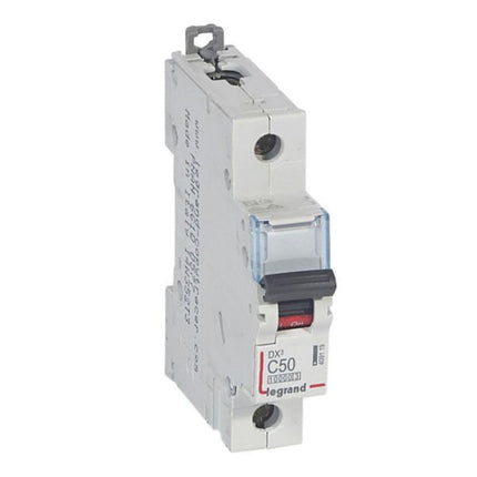 409119Legrandقاطع دائرة Legrand DX3 أحادي القطب 50A منحنى C بسعة 10kA