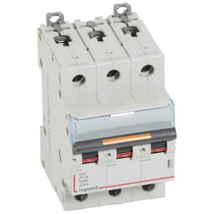 409778Legrandقاطع دارة Legrand DX3 ثلاثي الأقطاب 2A منحنى C