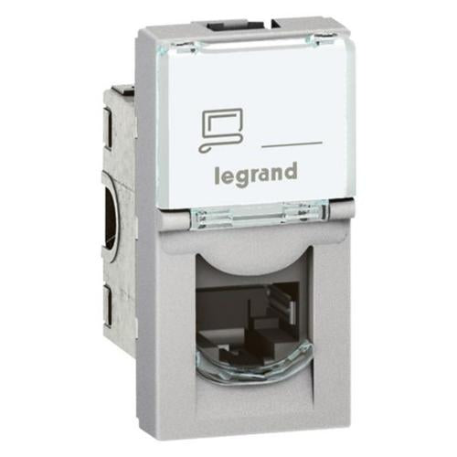 572873Legrandمقبس Legrand Arteor RJ45 الفئة 6 UTP وحدة واحدة ألومنيوم ناعم برتقالي