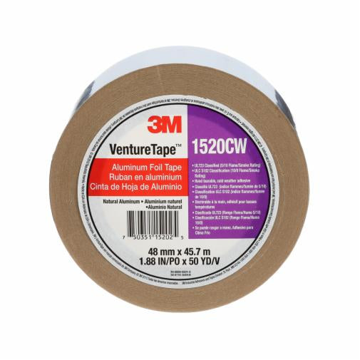 007503511520253Mشريط 3M Venture Tape الرقائق الألومنيوم الفضي 1520CW 48 ملم