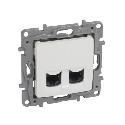 764578Legrandلوغراند نيلوي 2xRJ45 Cat.6 FTP مقبس أبيض