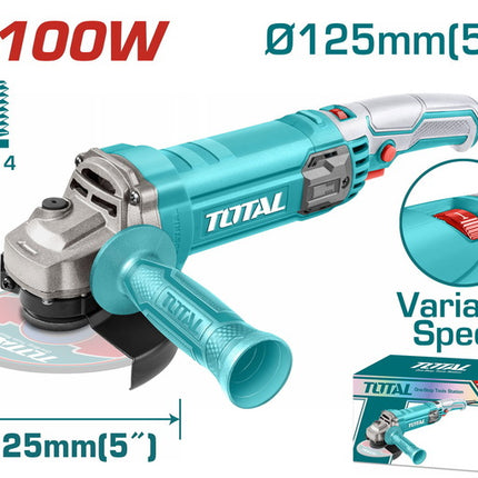 TG110125565Total Toolsطاحونة زاوية إجمالية 1.100 واط - 125 مم (TG110125565)