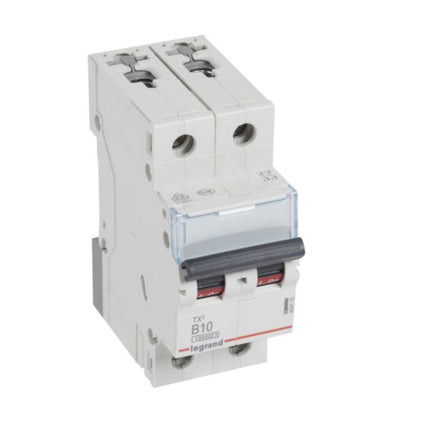 404110Legrandقاطع دائرة Legrand MCB TX3 ثنائي القطب 10A