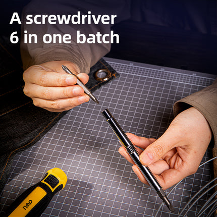 Deli 6-in-1 multi purpose Screwdriver 6.35*65mm | EDL260206