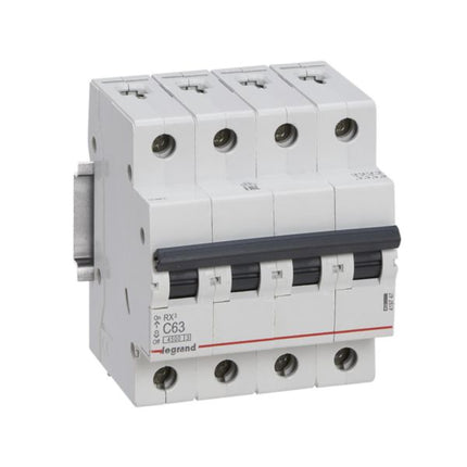 419747Legrandقاطع دارة ليجراند RX3 MCB 4P 63A منحنى C