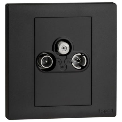MEC41067BLLegrandمقبس أوبريا تلفاز راديو فضائي أسود مات