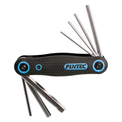 FHHK3008Fixtecمجموعة مفاتيح سادسة قابلة للطي من FIXTEC 8 قطع من الفولاذ CR-V