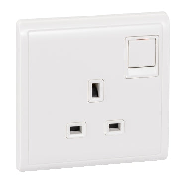 Schneider Electric,E8215,13A 250V 1Gang switched socket