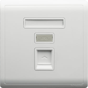 Schneider Electric,E8231RJS,Keystone Wallplate, Actassi, 1 gang, shuttered, without module, white