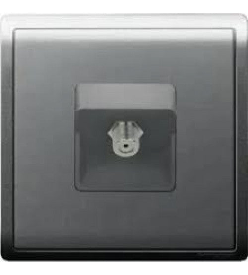 Schneider Electric,E8231TVF_MB_G1,1 Gang TV Socket, 75 ohm, Through-Connection