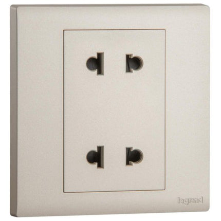 MEC31047CHLegrandمقبس أوبريا أحادي 2X2P 16A يورو-أمريكي شمبانيا