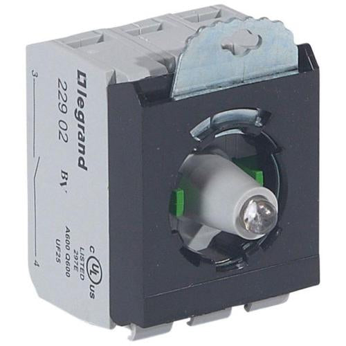 023006Legrandوحدة تجميع كتلة Osmoz مضاءة 2NO أبيض 12-24V