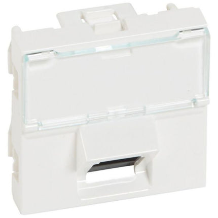 076501Legrandمقبس Mosaic RJ45 مائل 45° فئة 5e UTP وحدتان أبيض