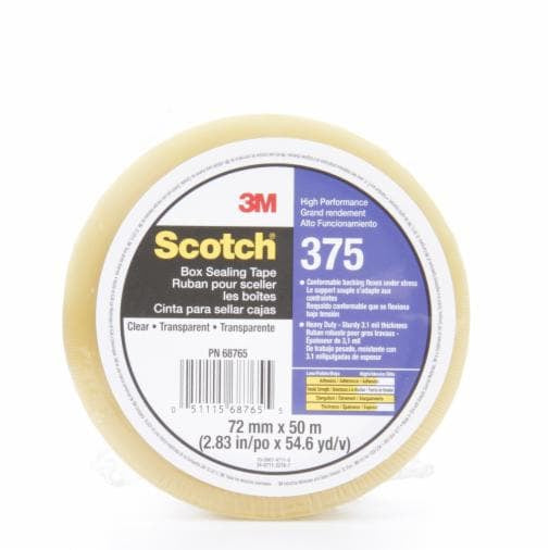 000511156876553Mشريط إغلاق الصناديق Scotch 375 شفاف 72 مم × 50 م 24/علبة