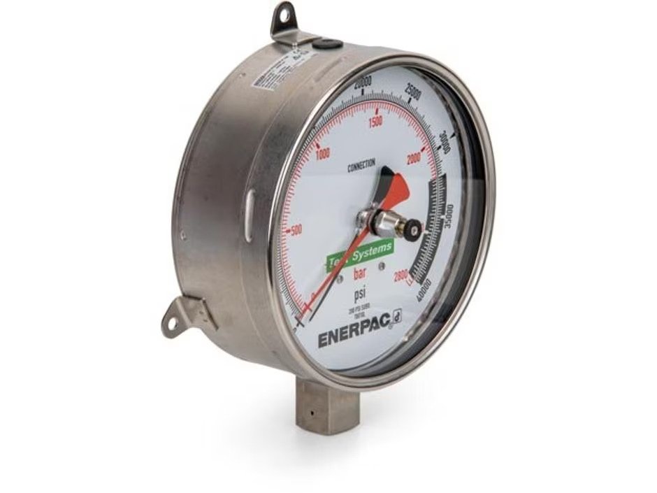 Test System Gauge, 192 mm Face, Stainless Steel, 2800 bar pressure