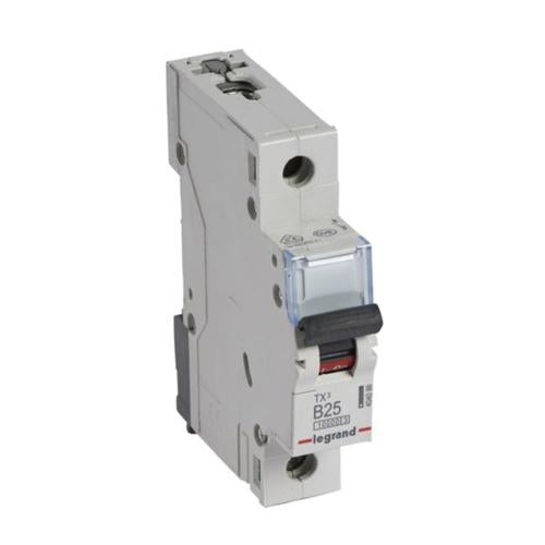 404086Legrandقاطع دارة Legrand TX3 أحادي القطب 25A منحنى B