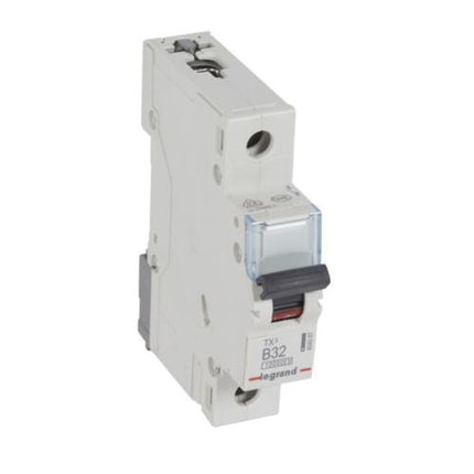 404087Legrandقاطع دائرة MCB TX3 بسعة 10000A قطب واحد 32A منحنى B